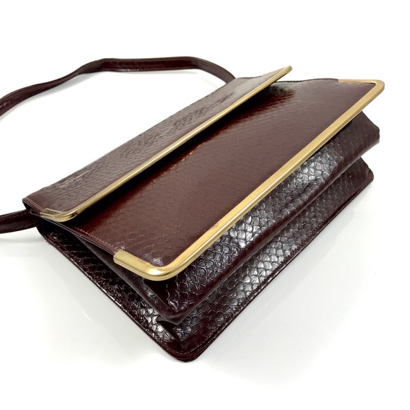 ❌SOLD❌ 1950s faux snakeskin purse / clutch - Picture 3 of 8